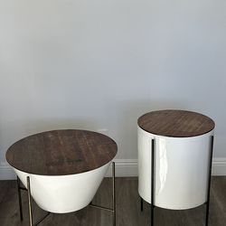 Two Side Coffee Tables with Storage