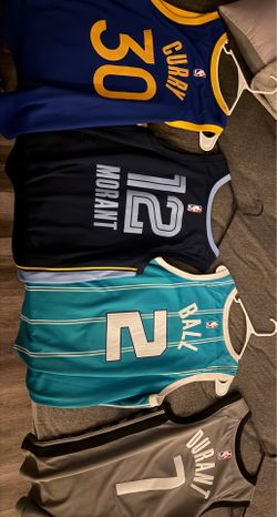 Steph Curry, ja morant, Lamelo ball, and Kevin Durant jersey