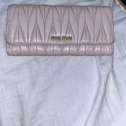 MIU MIU Matelassé Leather long Wallet