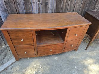 Wooden Media Console / TV Stand with Storage