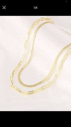 Gold Plated Layered Necklace 