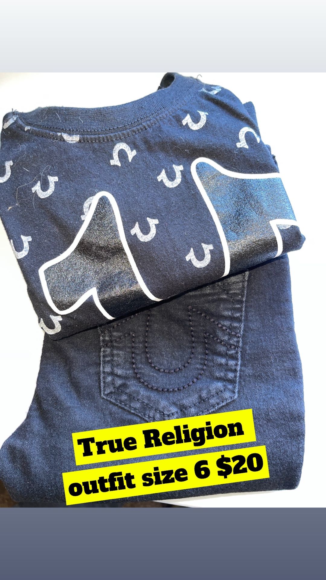 True Religion Outfit Boys Size 6 $20