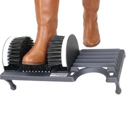 Adjustable Boot Brush Scraper Outdoor, Shoe Cleaner Brush,Heavy Duty Boot Scrubber for Mud, Garden, Garage, FarmDirt & Snow & Extra Wide
