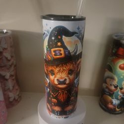 Highland Cow Halloween Tumbler