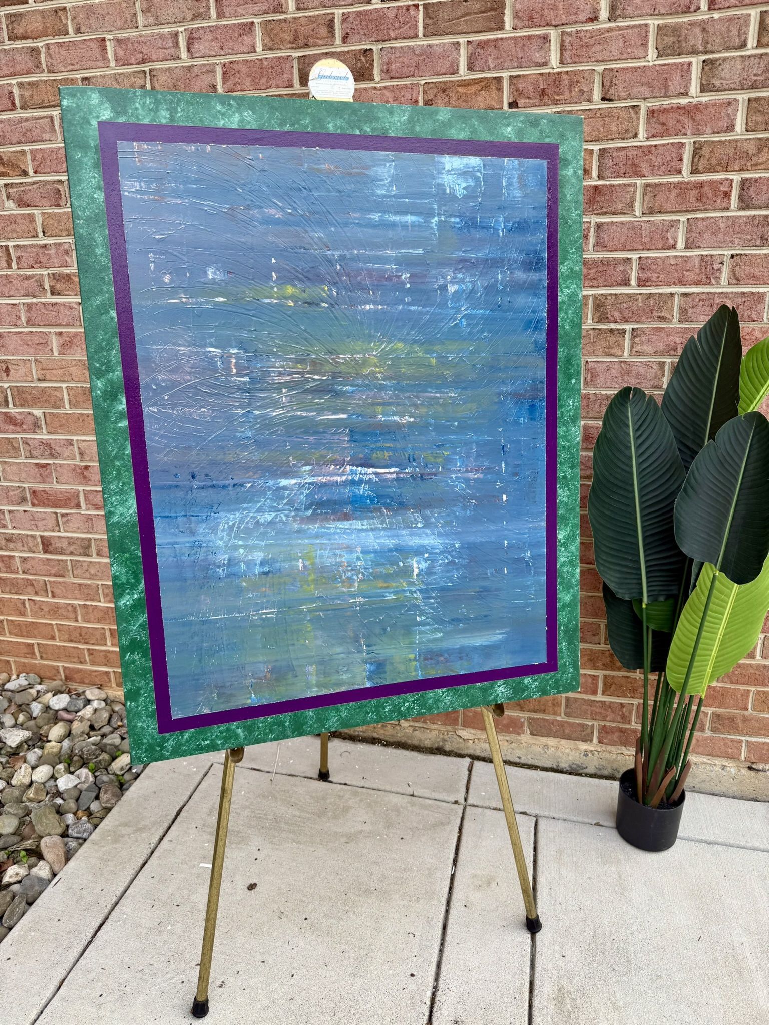 Signed Extra Large Abstract Painting | 36”x45”
