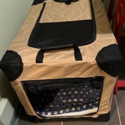 Collapsible Travel Dog Crate 30x21x21