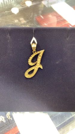 10k gold “J” Pendant