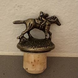 BLANTON'S LETTER O BOURBON KENTUCKY WHISKEY CORK STOPPER HORSE