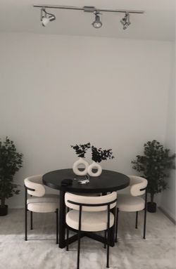 Modern dining chairs set of 4 table not included