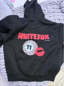 black white fox hoodie