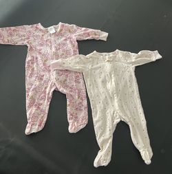 Infant Girl Long Sleeve Onesies (3-6 Months)