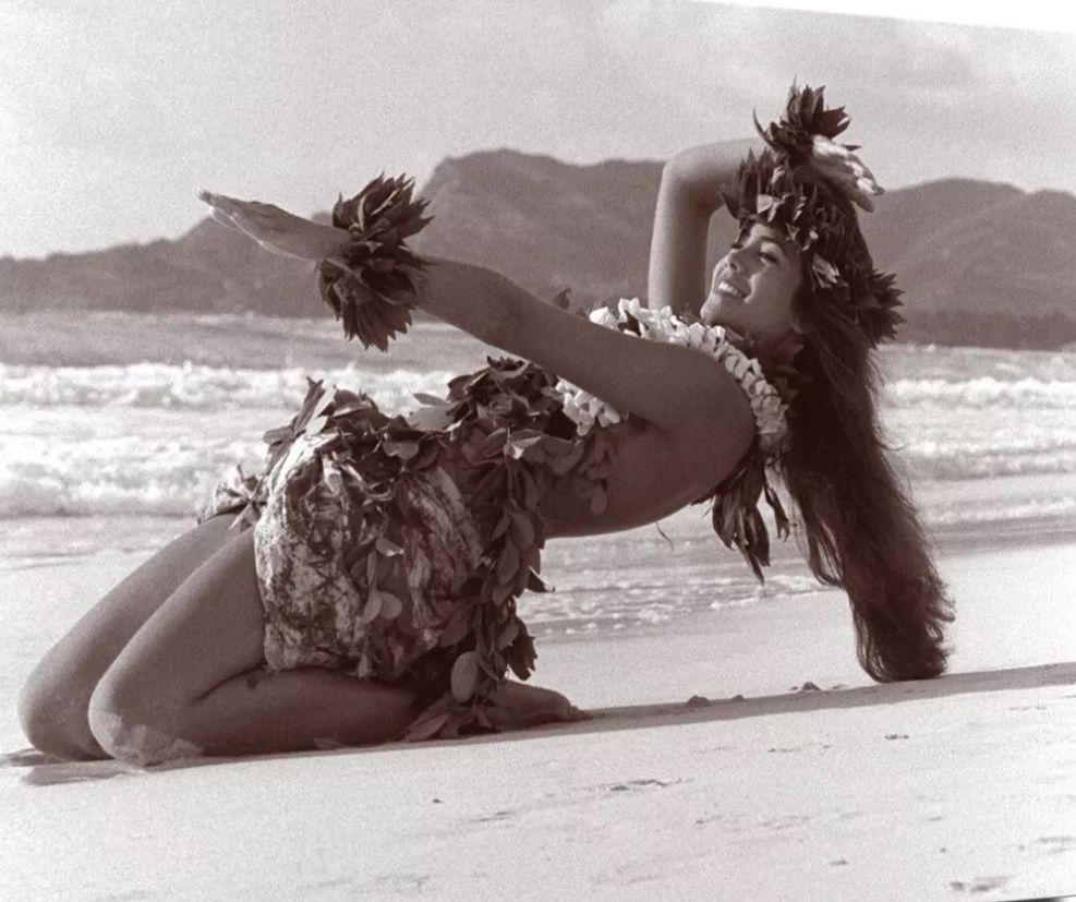 Kim Taylor Reece "Hula Noho" Hawaiian Hula Framed Photo Print