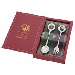 BNIB DISNEY Tokyo DisneySea Frozen Elsa Anna Coronation Celebration Spoon & Fork Set Disneyland Exclusive