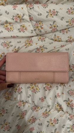 Fossil large pink wallet