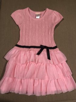 Dress with knitted top