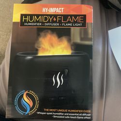 Hy-Impact Humidifier.Essential Oil Diffuser.Flame Light