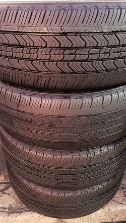 Four matching Michelin tires for sale 215/55/17