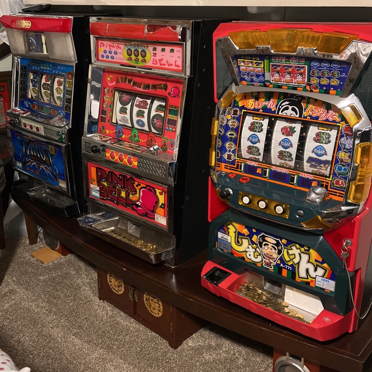 Slot Machines 450.00 For The Three/open For Trade Or Two For 350.00
