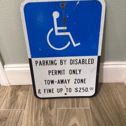 Handicap Sign Metal