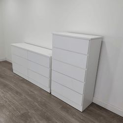 White Dresser And Chest 