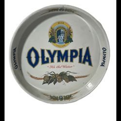 Vtg 1986 Olympia Brewing Company Beer Serving Tray Advertisement It's the Water