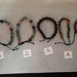 Handcrafted Adjustable Closure Beaded Bracelets 