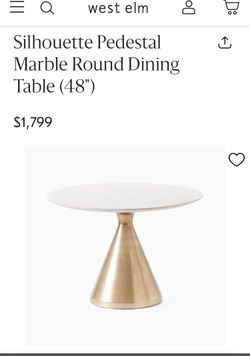 West Elm Round Pedestal Dining Room Table