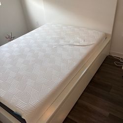 Full IKEA Malm Bed Frame and Mattress (10” Medium Firm)