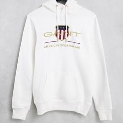 Gant archive shield logo hoodie White Size M