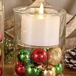Lightscapes Festive Candle Holders with Flameless Candles  