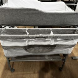 Portable Baby Changing Table, Foldable Changing Table Dresser Baby Changing Station, Height Adjustable Waterproof Diaper Changing Table Pad Topper, Ne