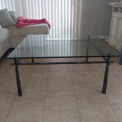 Glass/Iron Coffee Table.