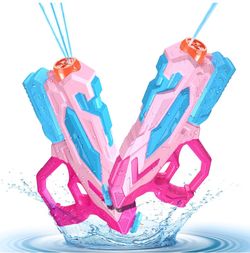 2 PCS Water Gun for Kids, Super Squirt Guns Water Soaker Blaster - 4 Shooting Modes Switch - 26 Ft Long Shooting Range - Summer Water Toys Gun for Boy