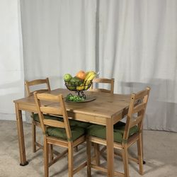 Compact Kitchen Dining Table & 4 Chairs 