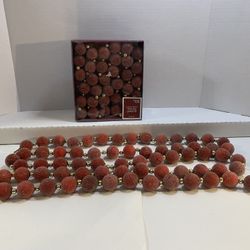 Burglary Cranberry Red Garland Beads 9 Ft Lot Of 2