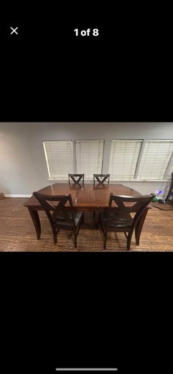 Real Wood Dining Table With 4 Chairs
