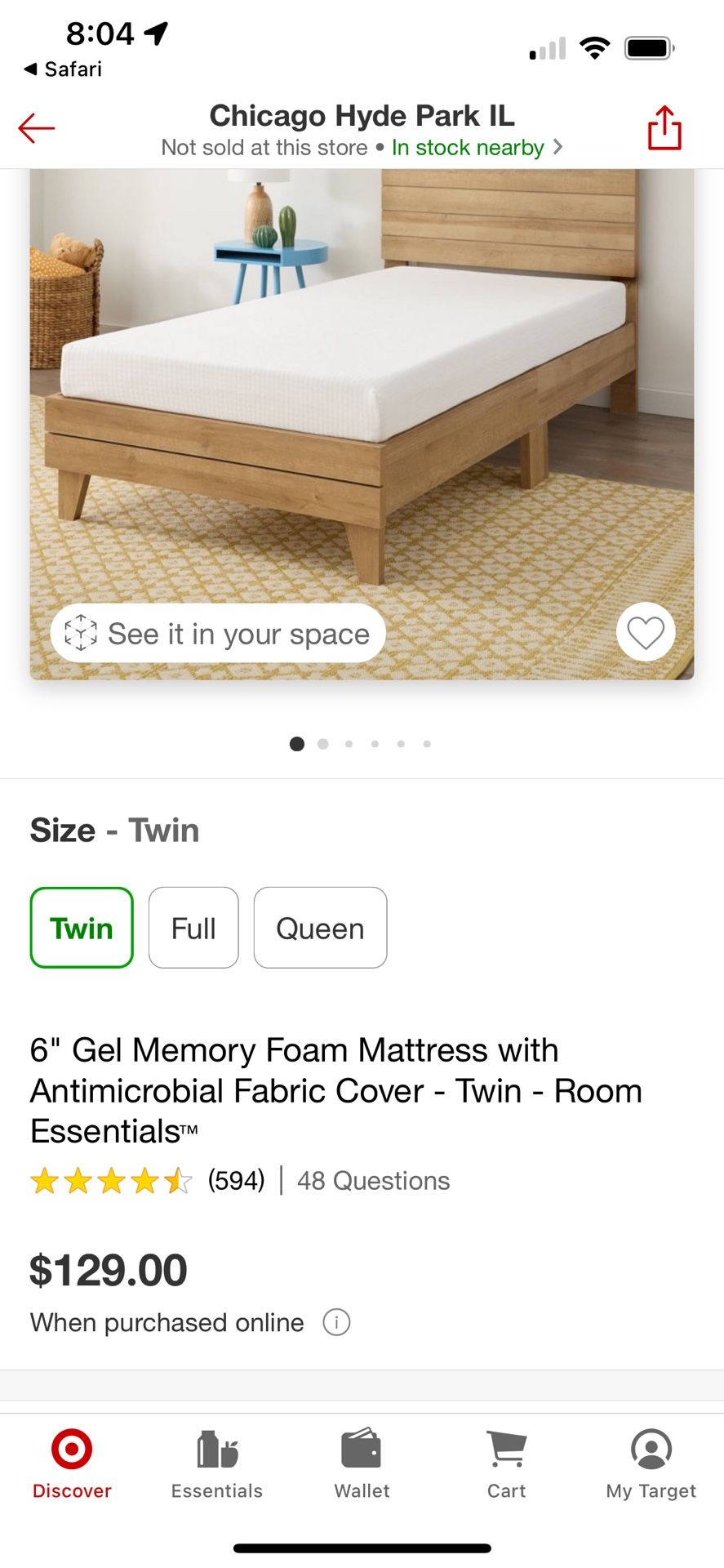 Target Twin 6 Inch Mattress