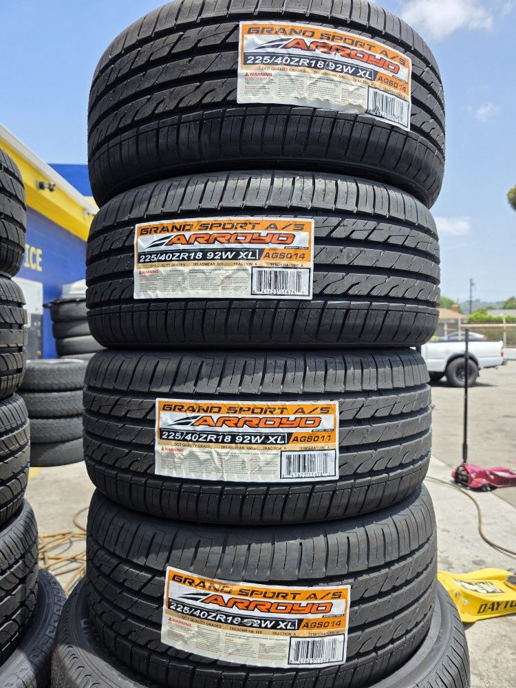 225 40 18 Vendo Un Seth De Llantas De La Marca ARROYO Con 50 Mil Millas De GarantÃa Las 4