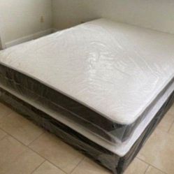 New FULL SIZE MATTRESS WITH BOXSPRING SET COLCHONES NUEVOS FULL SIZE MATTRESS BED SET 