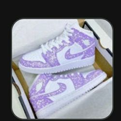 CUSTOM Purple Blinks AIR JORDAN 1