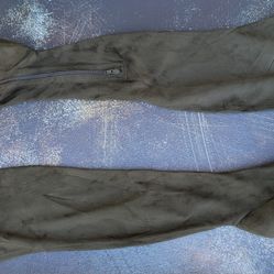 Over-The-Knee Sueded Boots | Olive Green | Size 8