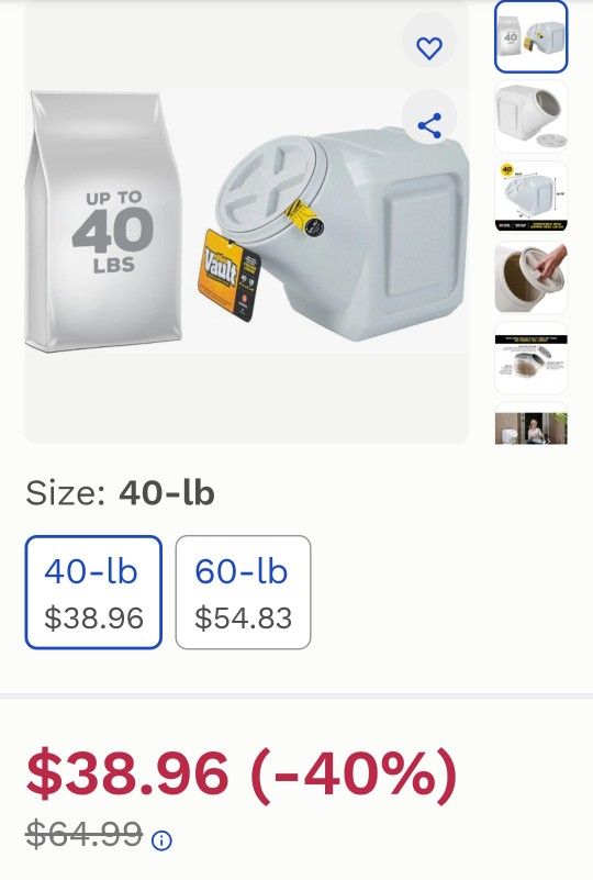 The Vault Pet Food Containers