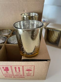 Letine Gold Votive Candle Holders