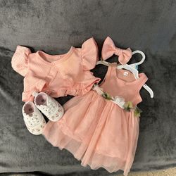 Dress/shoe Set 6-9 Month Girl