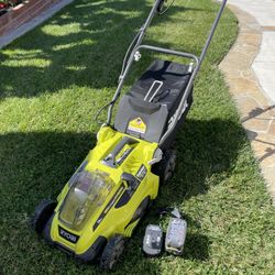 Ryobi One+ 18V Hybrid Lawn Mower  P1121