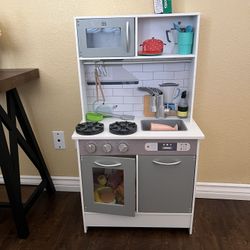 Toddler Kitchen With Toy Food 