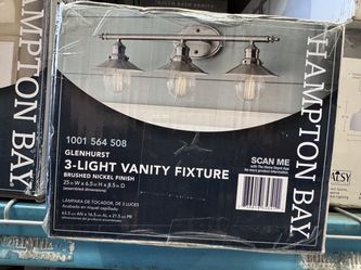 Hampton Bay Glenhurst 3-Light Vanity 1001 564 508 - Brushed Nickel