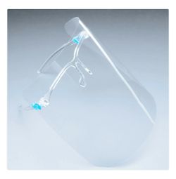 Face shield with removable glasses frame Clear Pack of 6