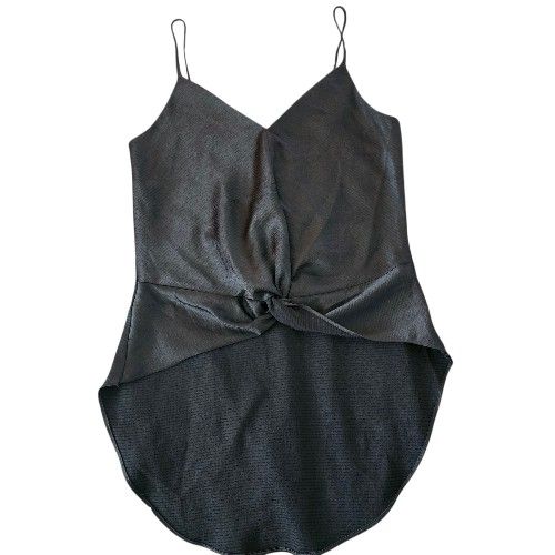 Express Hi-Low Adjustable Thin Strap Tank Size XS Black