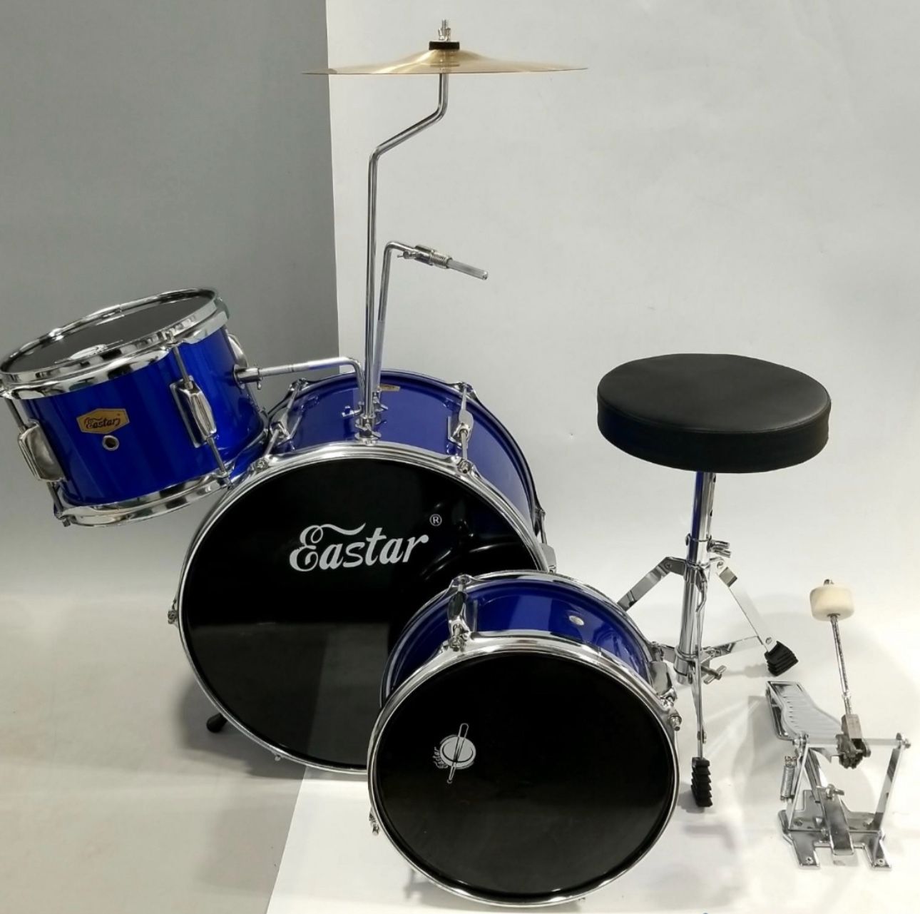 Eastar Youth Drum Set: 3 Drums, Cymbal, Pedal & Throne
